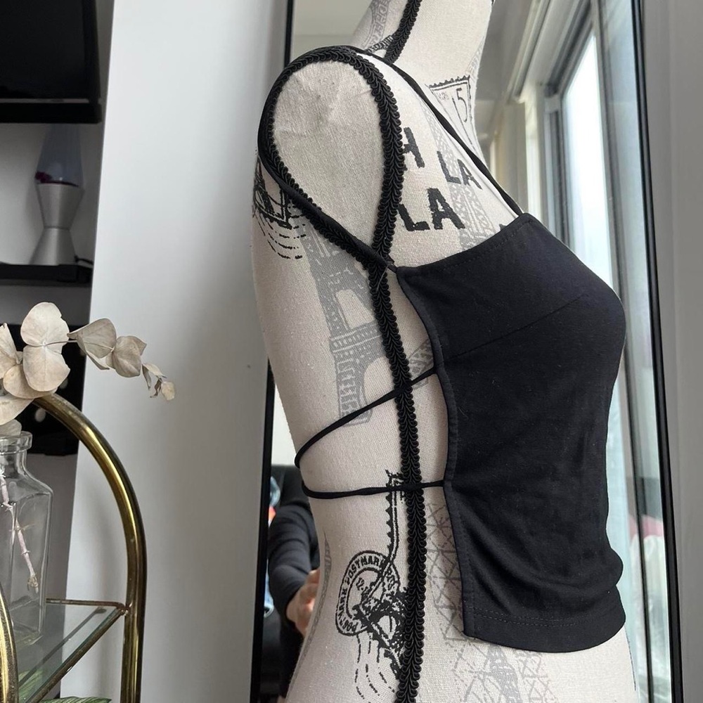 Brandy Melville open back crisscross top